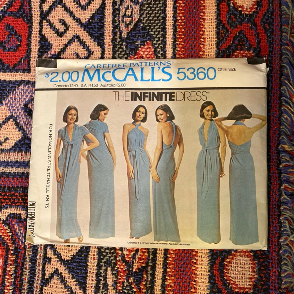 McCall's Blue Infinite Dress Pattern 5360